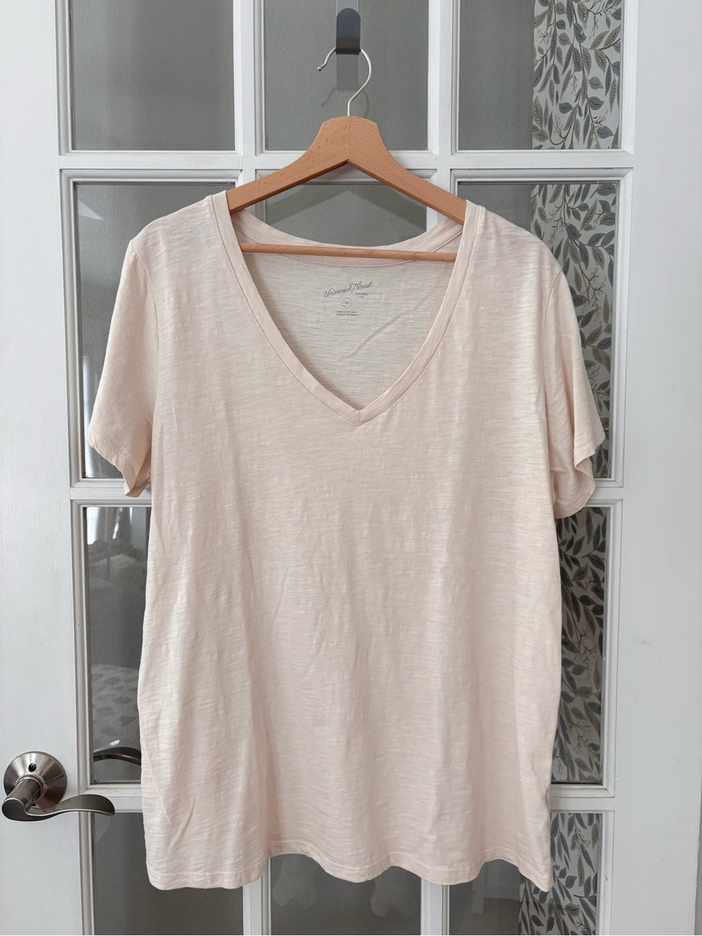 UNIVERSAL THREAD Slub Knit V-Neck T-Shirt Sz XXL